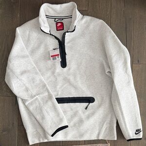 Men's Nike Tech 3/4 Zip Up Size L- Gray w/black trim. NWT.